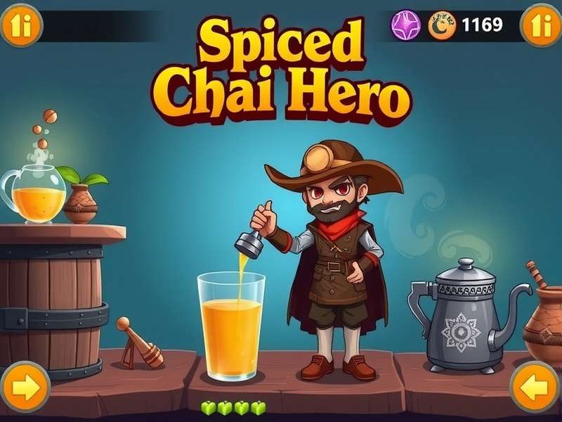Spiced Chai Hero gameplay screenshot showing brewing mechanics